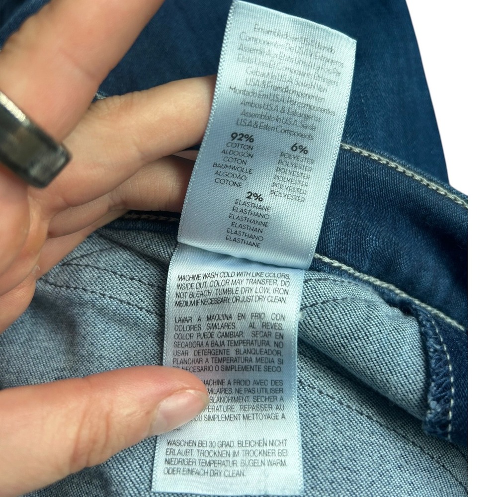 MOTHER The Blade Swooner High Rise Skinny Jeans Dark Blue Path to Paradise 27 - Picture 11 of 11